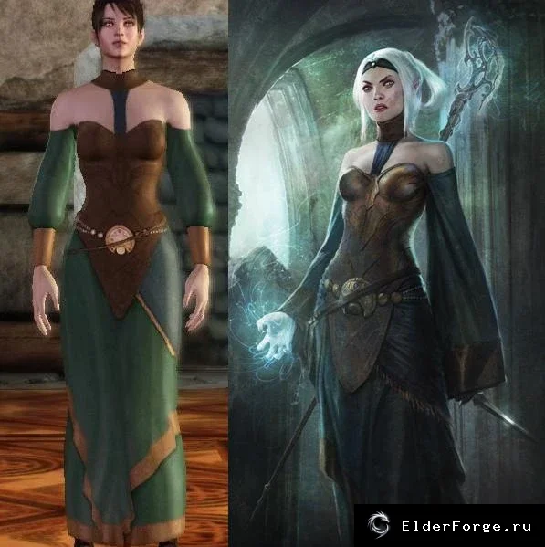 Обложка мода: Concept Art Mage Robe – красивая мантия для магов в Dragon Age: Origins
