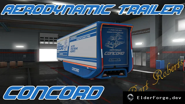 Обложка мода: Concord Aerodynamic Trailer – новый скин для трейлера в Euro Truck Simulator 2