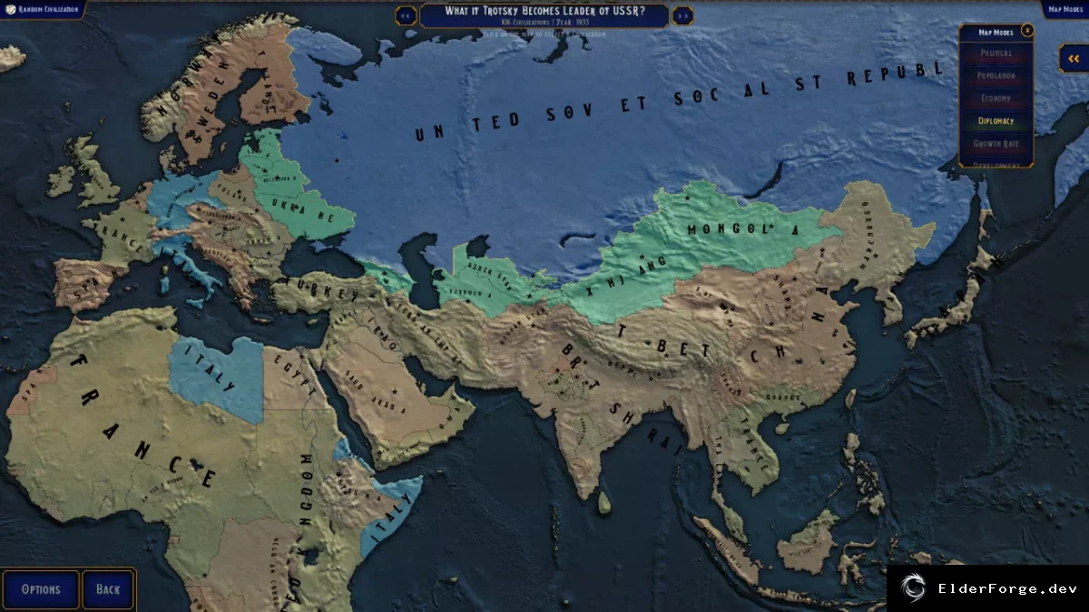 Conqueror's 2 – альтернативный сценарий: Троцкий у руля СССР в Age of History II