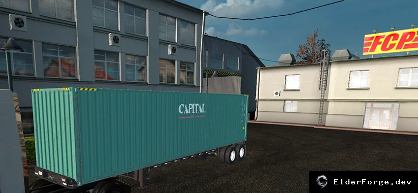 Обложка мода: Container Capital Trailer – автономный прицеп для Euro Truck Simulator 2