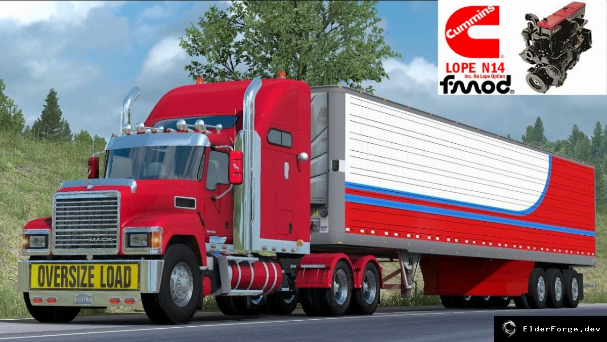 Обложка мода: Cummins N14 – новые звуки двигателя для Euro Truck Simulator 2 (v1.1)