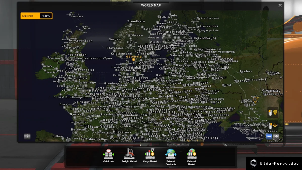 Обложка мода: Цветная подложка мира для карты ProMods в Euro Truck Simulator 2 (ETS2)