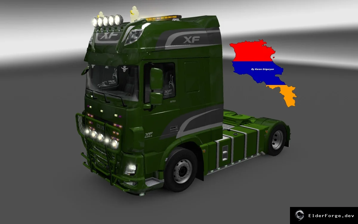 Обложка мода: Цветные лампочки и светотехника для всех грузовиков в Euro Truck Simulator 2