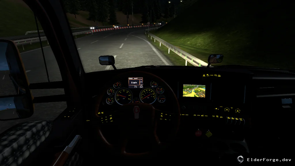 Обложка мода: Цветные приборные панели Kenworth T680 для ETS2 – 7 вариантов