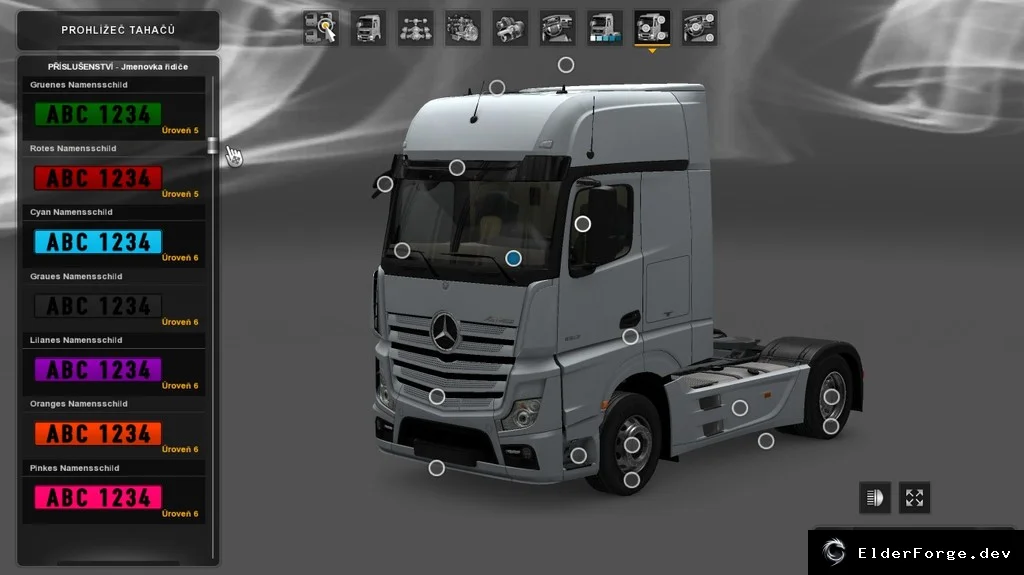 Обложка мода: Цветные таблички для всех грузовиков в ETS2 (версия 1.22)