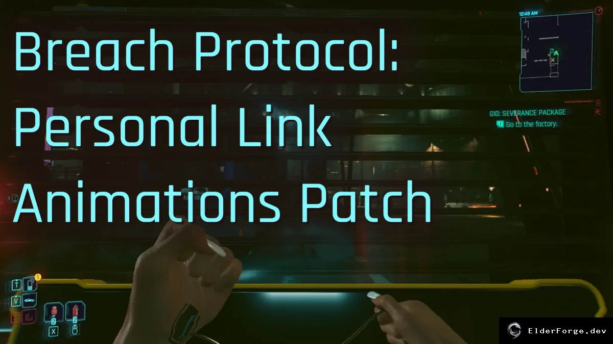 Cyberpunk 2077 «Breach Protocol» — патч анимации выхода из точки доступа