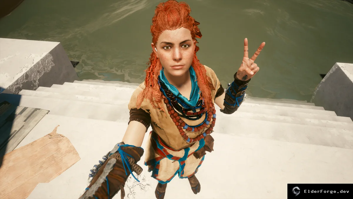 Обложка мода: Cyberpunk 2077: Элой из Horizon Zero Dawn — замена Ви на героиню