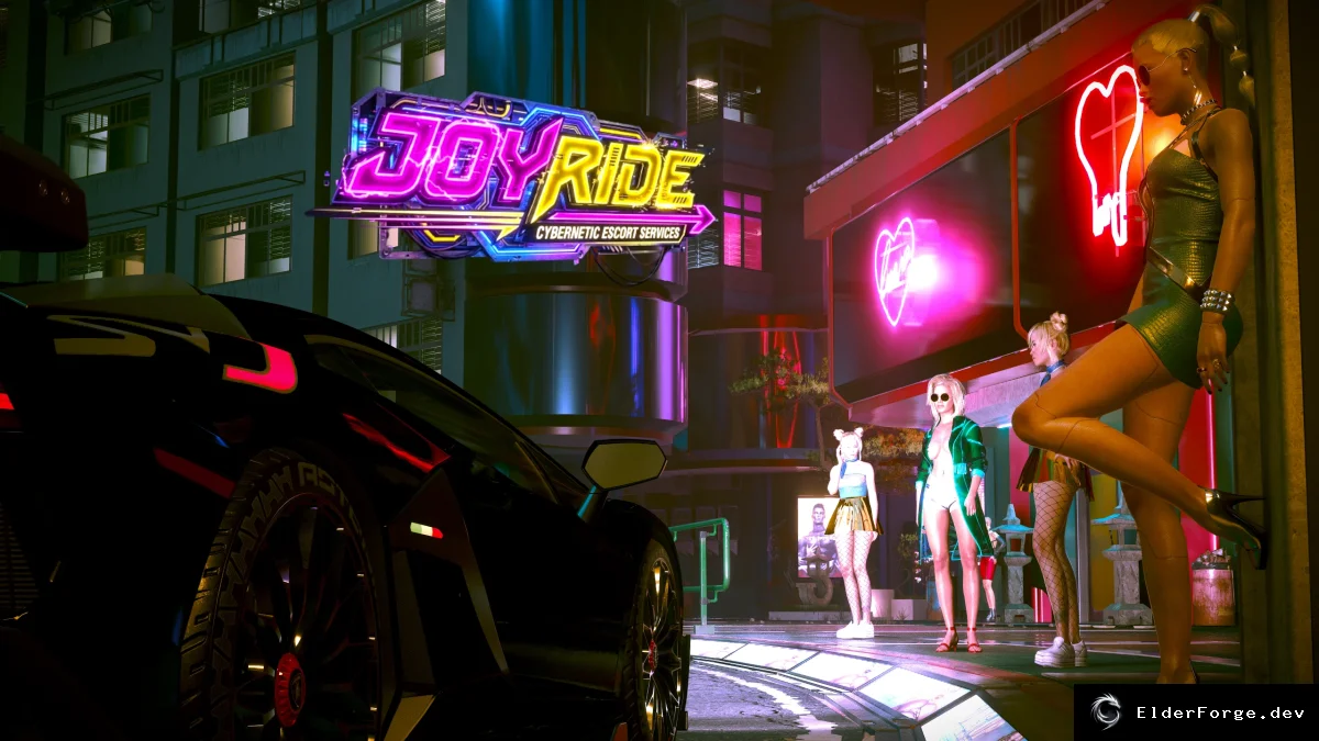 Обложка мода: Cyberpunk 2077 – GTA JoyRide: Эскорт‑гонки в стиле GTA