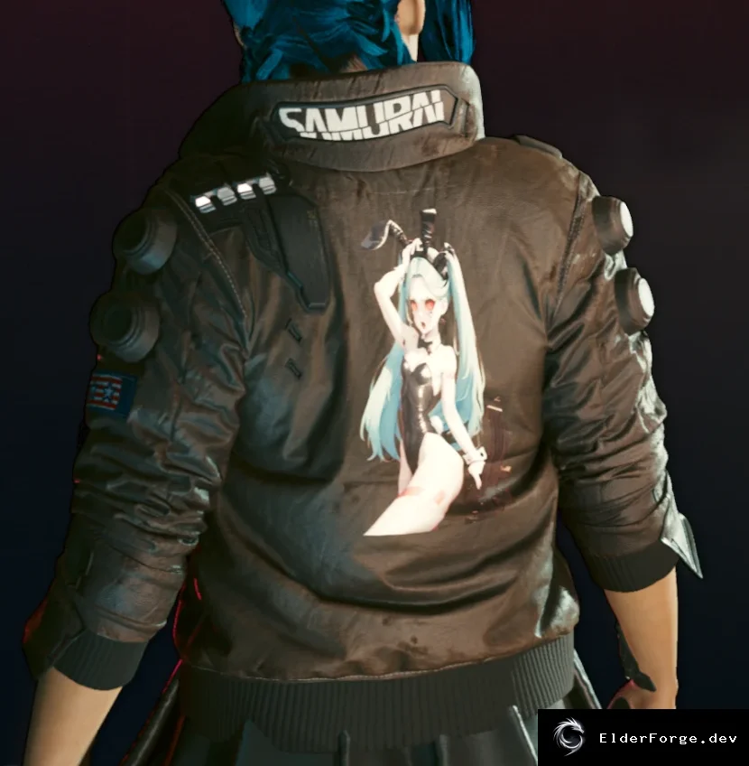Обложка мода: Cyberpunk 2077: Куртка Джонни с логотипом Ребекки из Edgerunners
