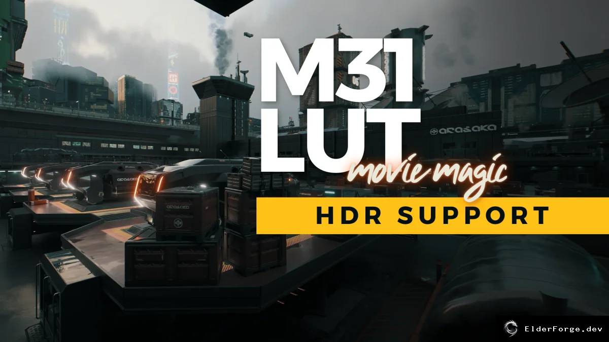 Обложка мода: Cyberpunk 2077: M31 LUT – Голливудская цветокоррекция