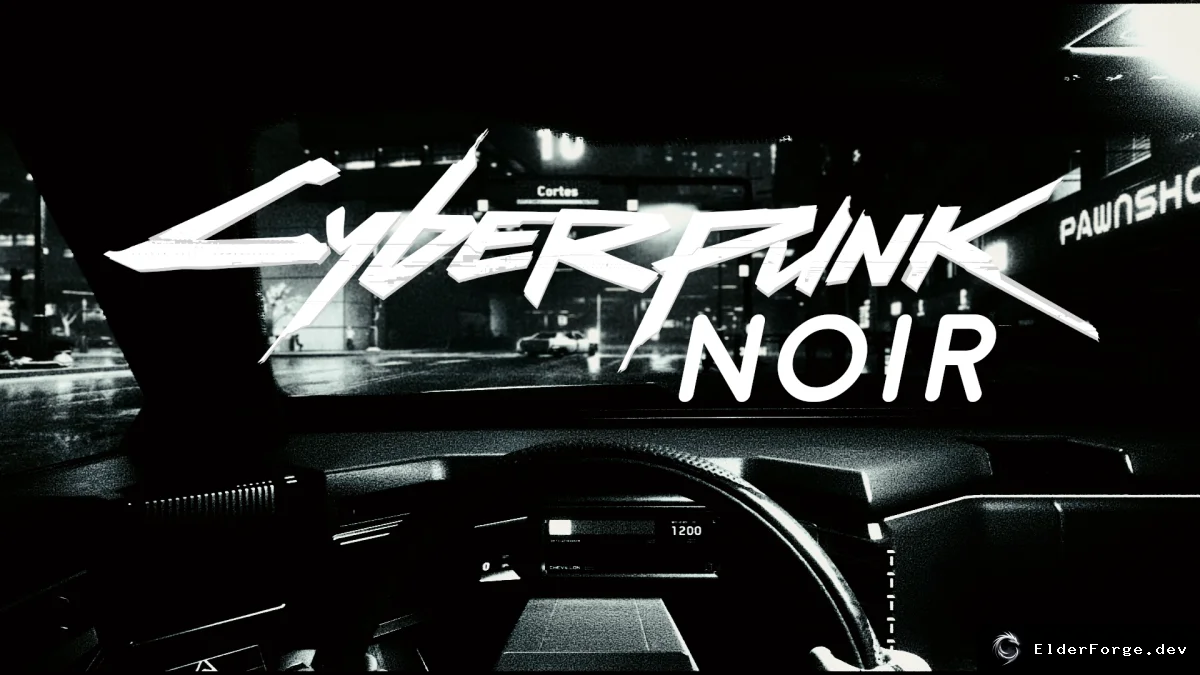 Обложка мода: Cyberpunk 2077 – Ноуарный визуальный пресет для тёмного стиля