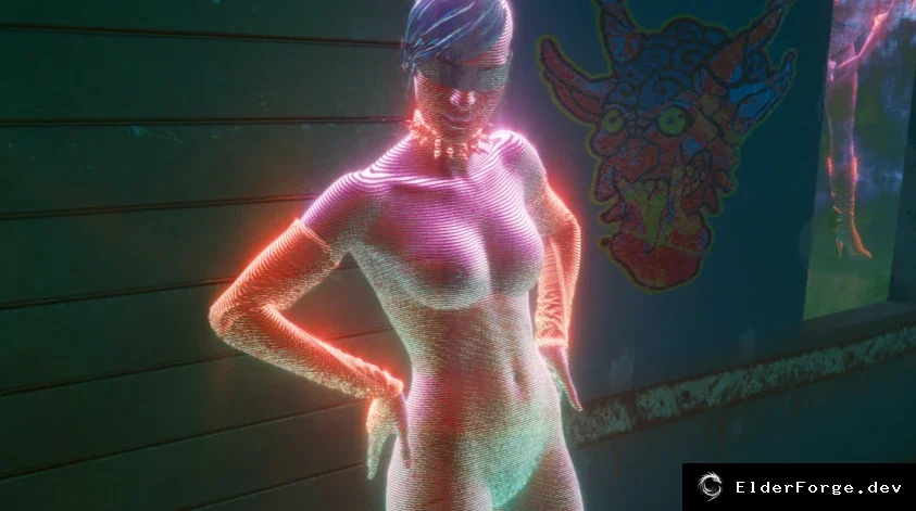 Обложка мода: Cyberpunk 2077: Обнажённые голограммы NPC – более откровенный внешний вид