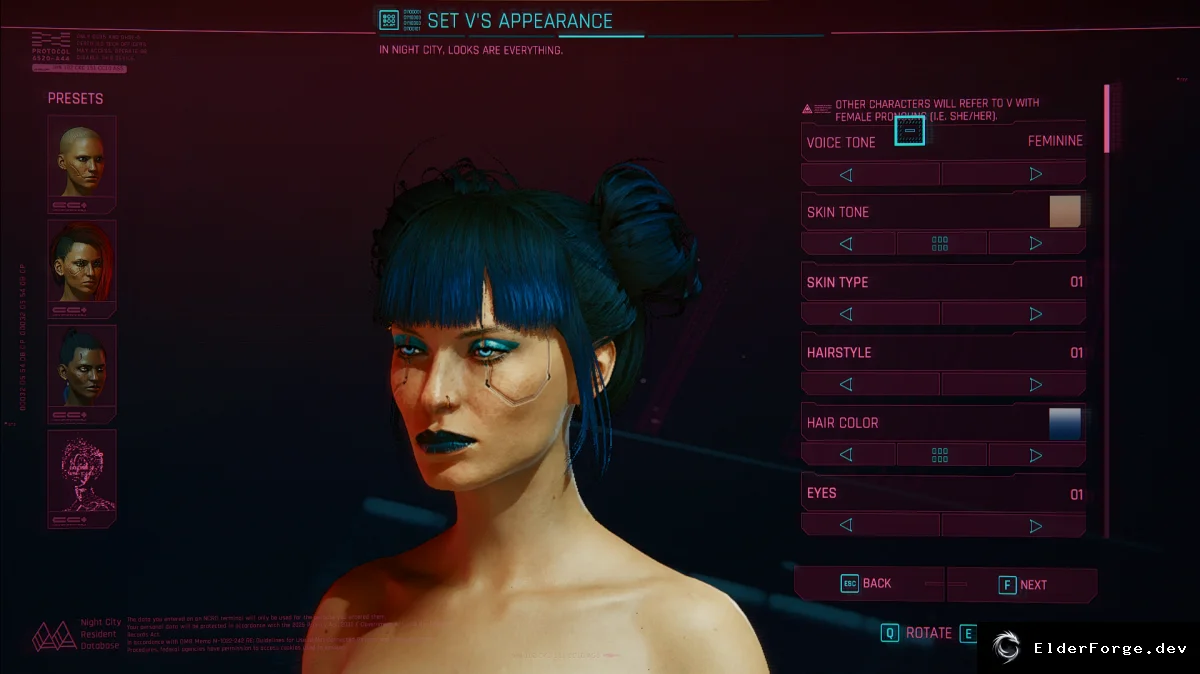 Обложка мода: Cyberpunk 2077 – Прическа «Блю Мун» для женского Ви (v1.2)