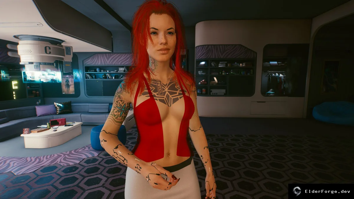 Обложка мода: Cyberpunk 2077: стильный жакет и рубашка для Ви