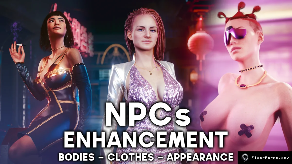Обложка мода: Cyberpunk 2077 – Улучшенные тела женских NPC (Hyst Bodies)