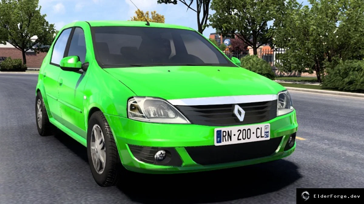 Обложка мода: Dacia Logan для Euro Truck Simulator 2 – реальный грузовик с HQ интерьером (v1.47)