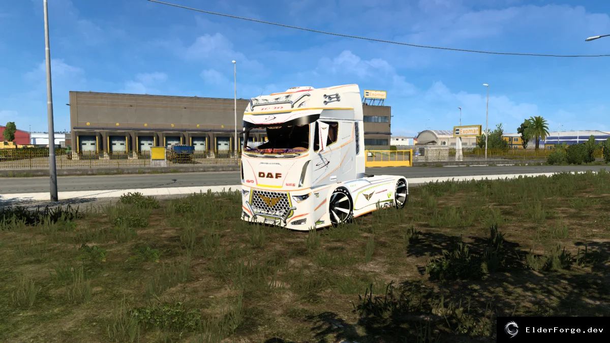 Обложка мода: DAF EVO WING V12 для Euro Truck Simulator 2 – улучшения и исправления (ETS2 1.42)
