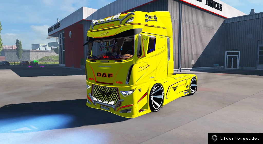 Обложка мода: DAF EVO WING V12 – новые кабины и аксессуары для Euro Truck Simulator 2