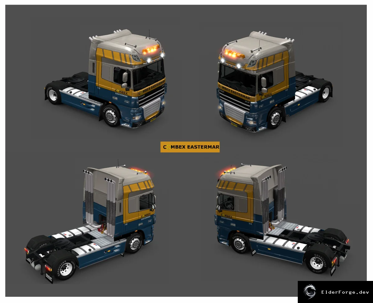 Обложка мода: DAF XF 105 «Combex» 50K – новый грузовик для Euro Truck Simulator 2 (ETS2)