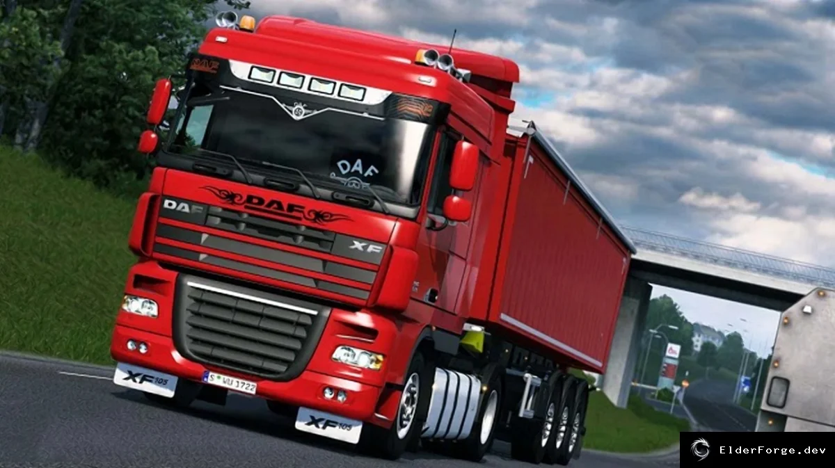 Обложка мода: DAF XF 105 Edit – новый грузовик для Euro Truck Simulator 2 (ETS2)