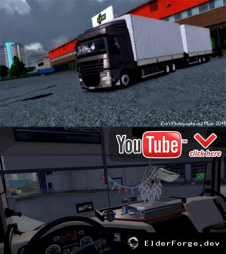 Обложка мода: DAF XF 105 Tandem Tent – новый прицеп для Euro Truck Simulator 2