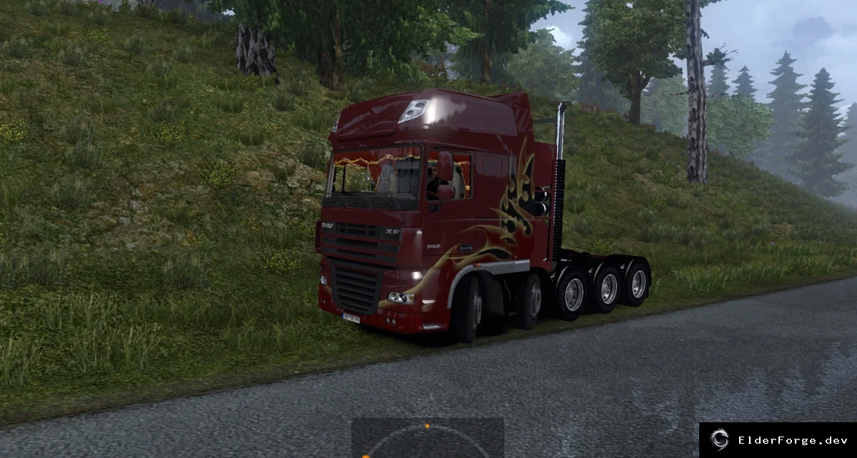 Обложка мода: Daf XF 10x6 с новым интерьером для Euro Truck Simulator 2
