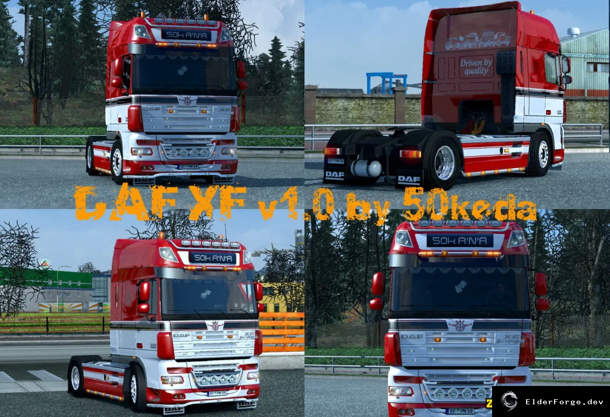 Обложка мода: DAF XF 2023 – полная модель с набором колес ALCOA для Euro Truck Simulator 2