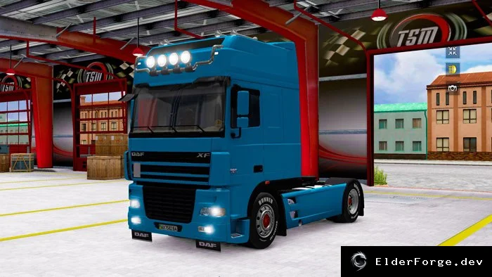 Обложка мода: DAF XF 95 – новые световые режимы и интерьер для Euro Truck Simulator 2