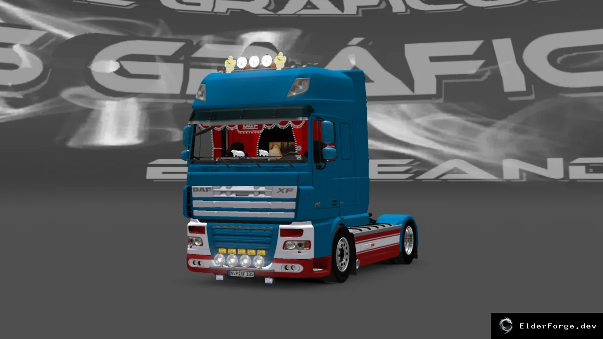 Обложка мода: DAF XF + Addons FIX для Euro Truck Simulator 2 – новые шины, интерьер и улучшения