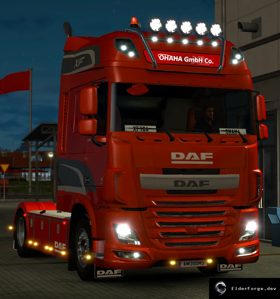 Обложка мода: DAF XF E6 – обновлённый мега‑тюнинг для Euro Truck Simulator 2 (v1.39)
