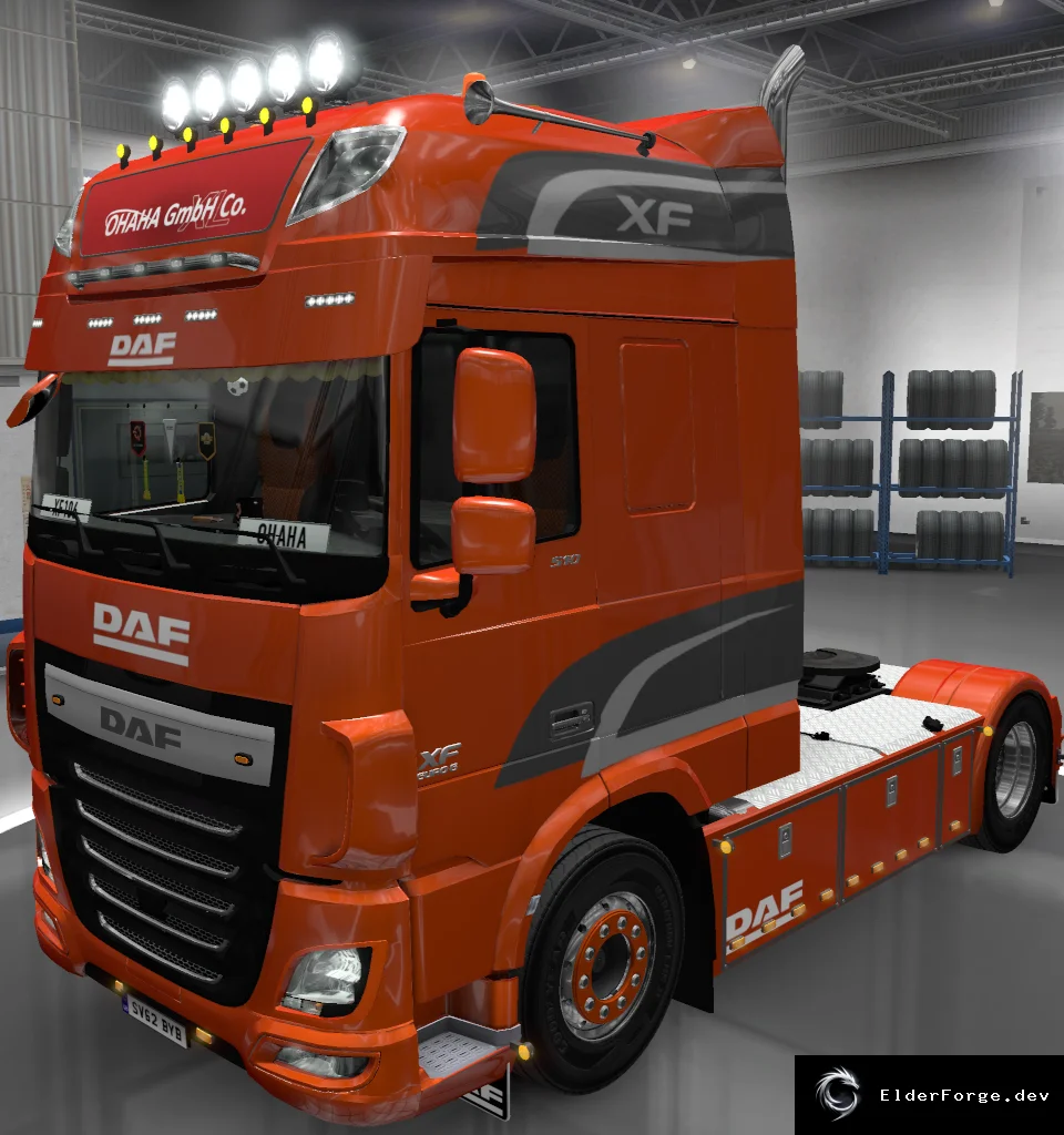 Обложка мода: DAF XF E6 – расширенный мега‑тюнинг для Euro Truck Simulator 2