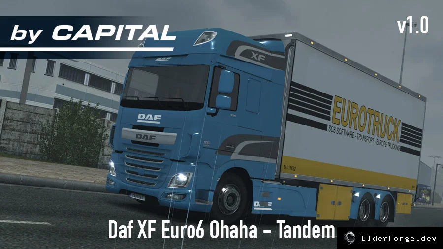 Обложка мода: DAF XF Euro 6 Ohaha Tandem Pack v1.0 – новые тандем‑шасси для ETS2