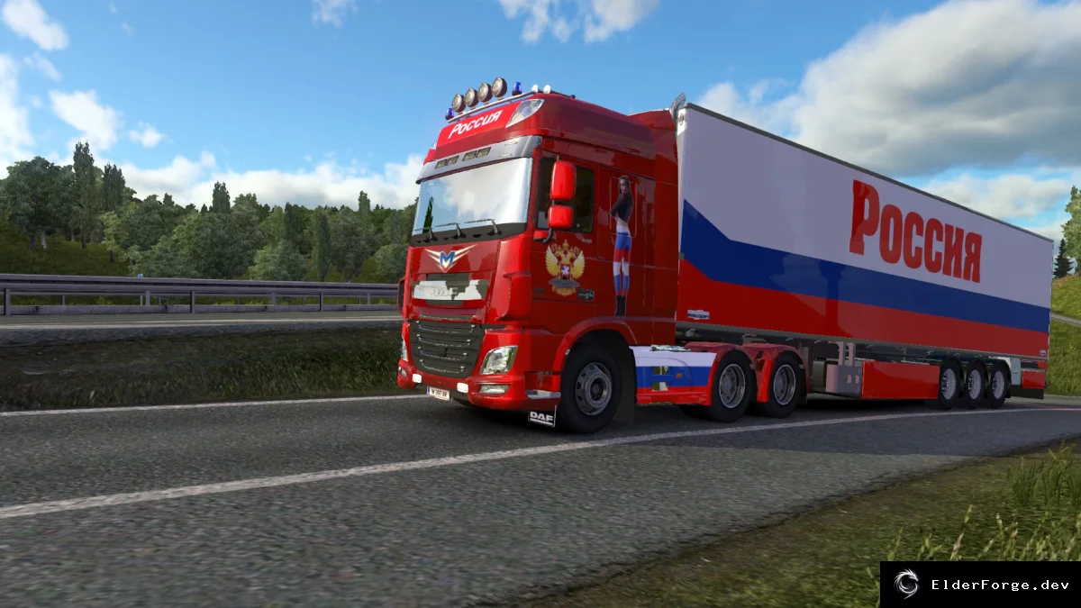 Обложка мода: DAF XF Euro 6 Russian Metallic Paint Job – новые металлические краски для ETS2