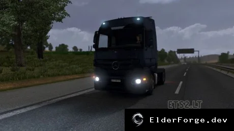 Обложка мода: DAF XF Euro 6 в трафике ETS2 – реальная эмблема Mercedes