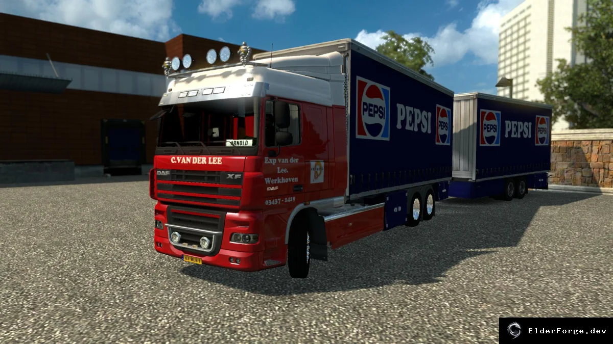 Обложка мода: DAF XF Tandem и тягач DAF XF для Euro Truck Simulator 2 (версии 1.17‑1.21)