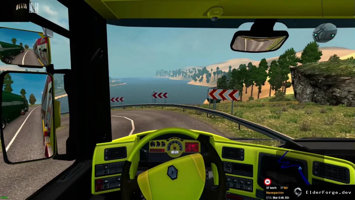 Обложка мода: Dangerous Turn Lights – светящиеся указатели поворотов для Euro Truck Simulator 2