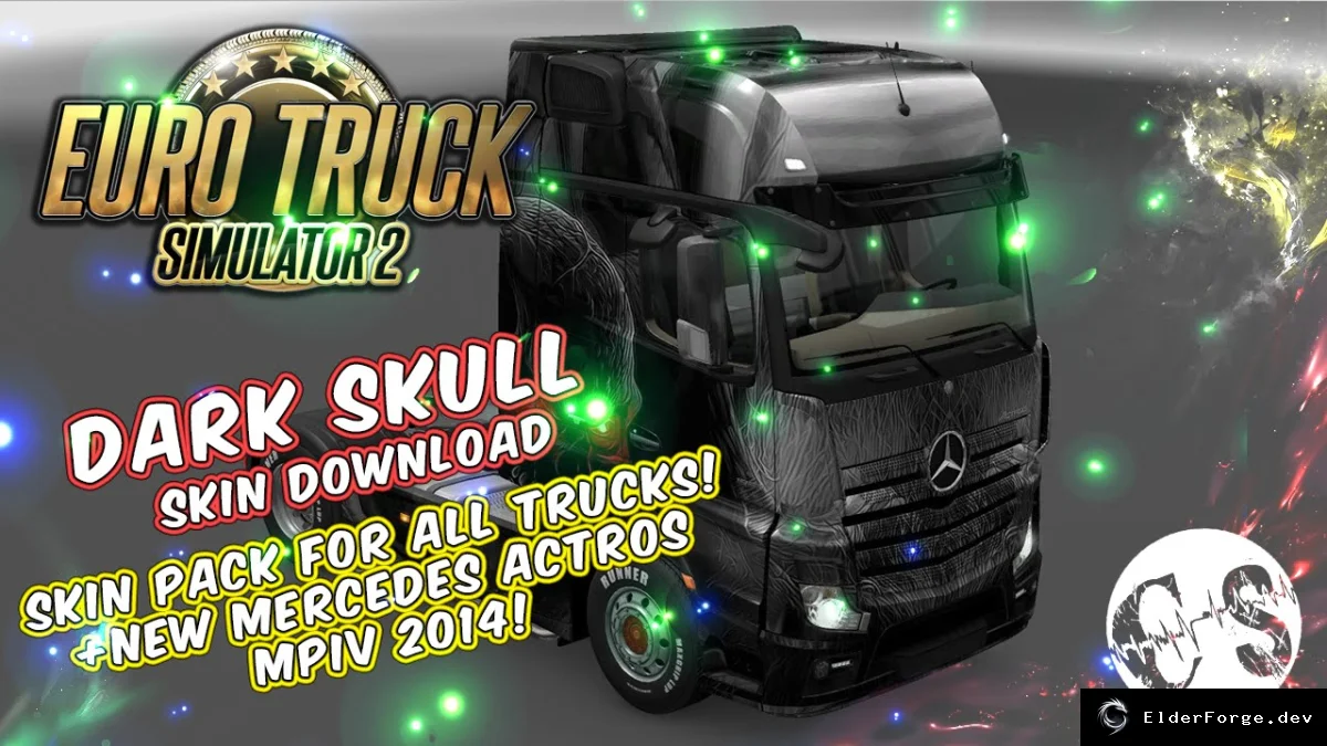 Обложка мода: Dark Skull – набор скинов для всех грузовиков в Euro Truck Simulator 2