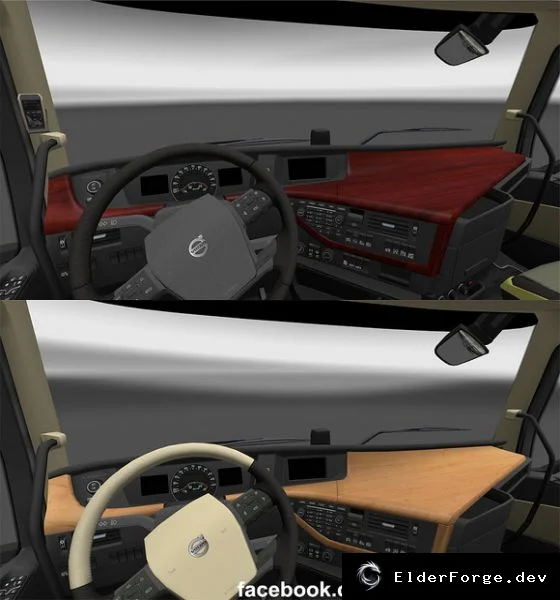 Обложка мода: Деревянная приборная панель Volvo 2012 для Euro Truck Simulator 2