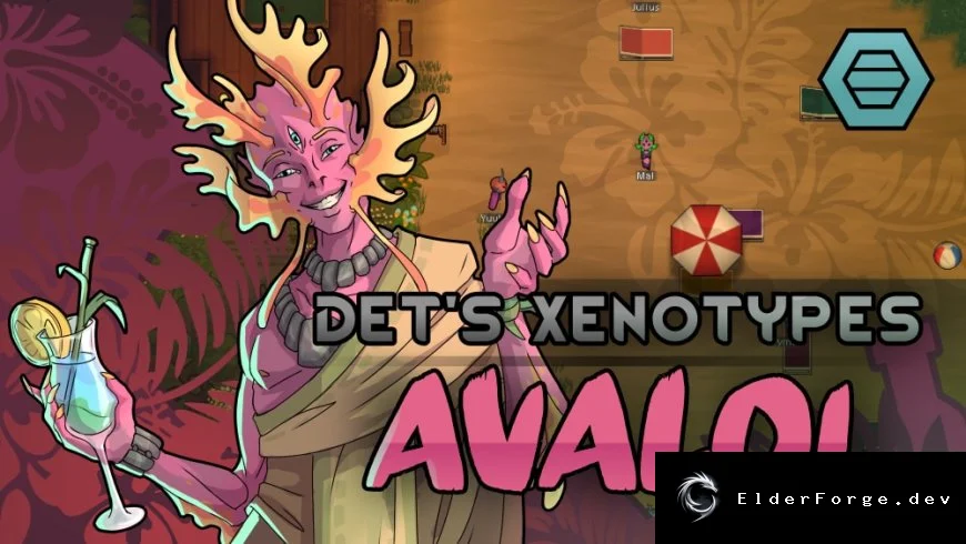 Det's Xenotypes – Avaloi: яркий ксенотип художников для RimWorld
