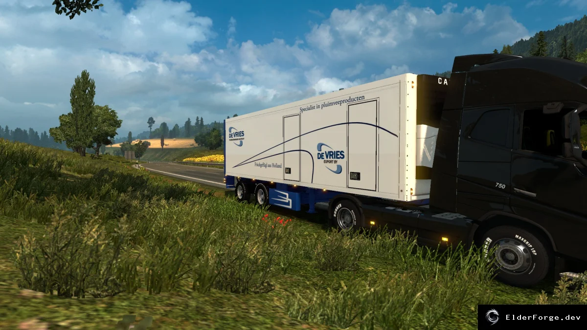 Обложка мода: Devries – рефрижераторный двухосный прицеп для Euro Truck Simulator 2