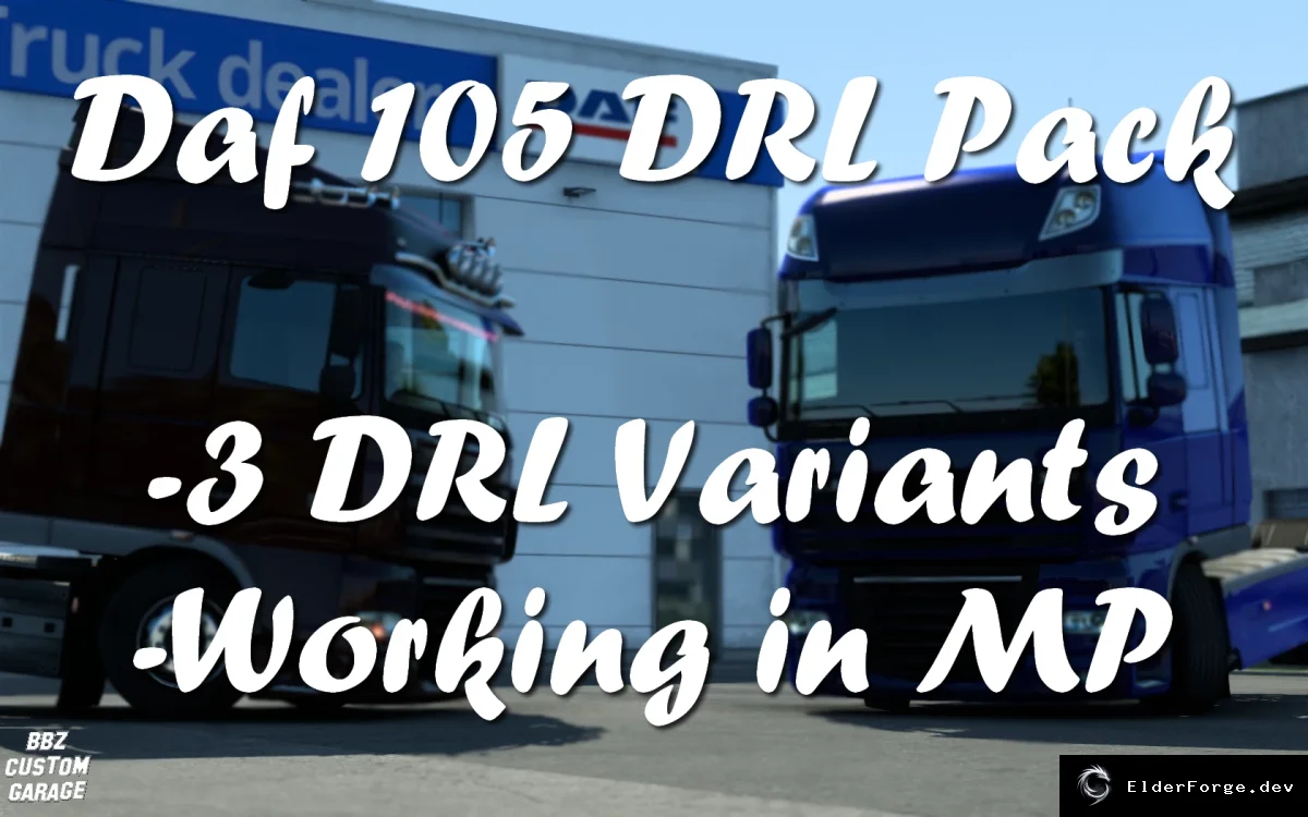 Обложка мода: Дневные ходовые огни для DAF XF 105 в Euro Truck Simulator 2 – 3 варианта света