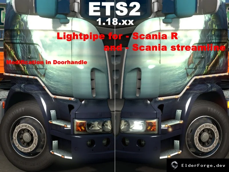 Обложка мода: Дополнительная световая планка с огнями для Scania R и Streamline в ETS2
