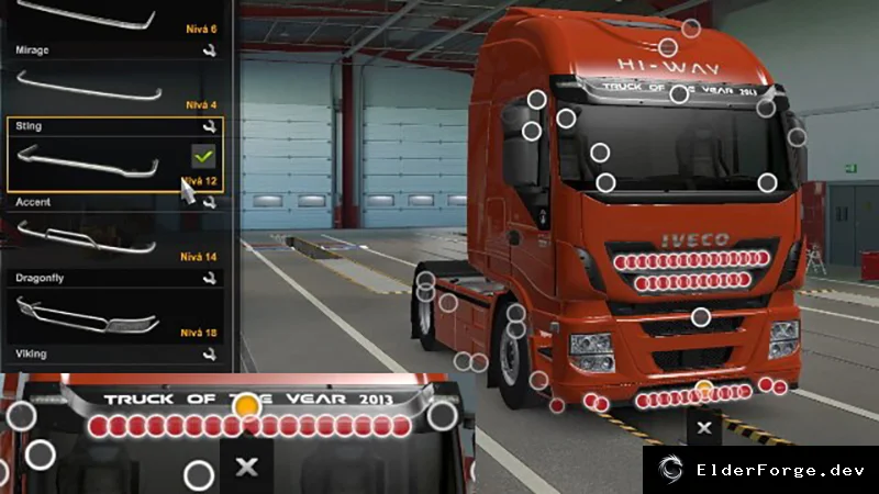 Обложка мода: Дополнительные световые слоты для Iveco Hi‑Way в Euro Truck Simulator 2