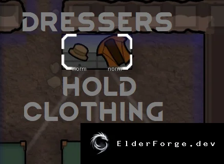 Dressers Hold Clothing – расширение хранения в RimWorld