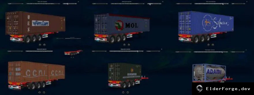 Обложка мода: D‑Tec Flexi: 171 скин контейнеровозов для Euro Truck Simulator 2 (v1.26)