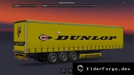 Обложка мода: DUNLOP Trailers для Euro Truck Simulator 2 – новые прицепы версии 1.23
