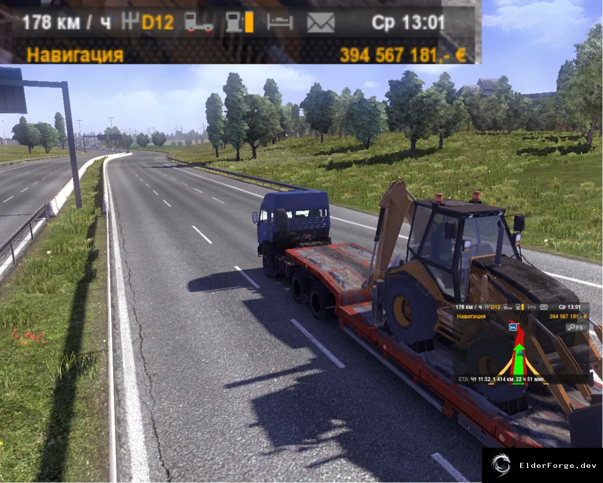 Обложка мода: Двигатели 1000 и 1360 л.с. для Kamaz 5410‑53212 в Euro Truck Simulator 2