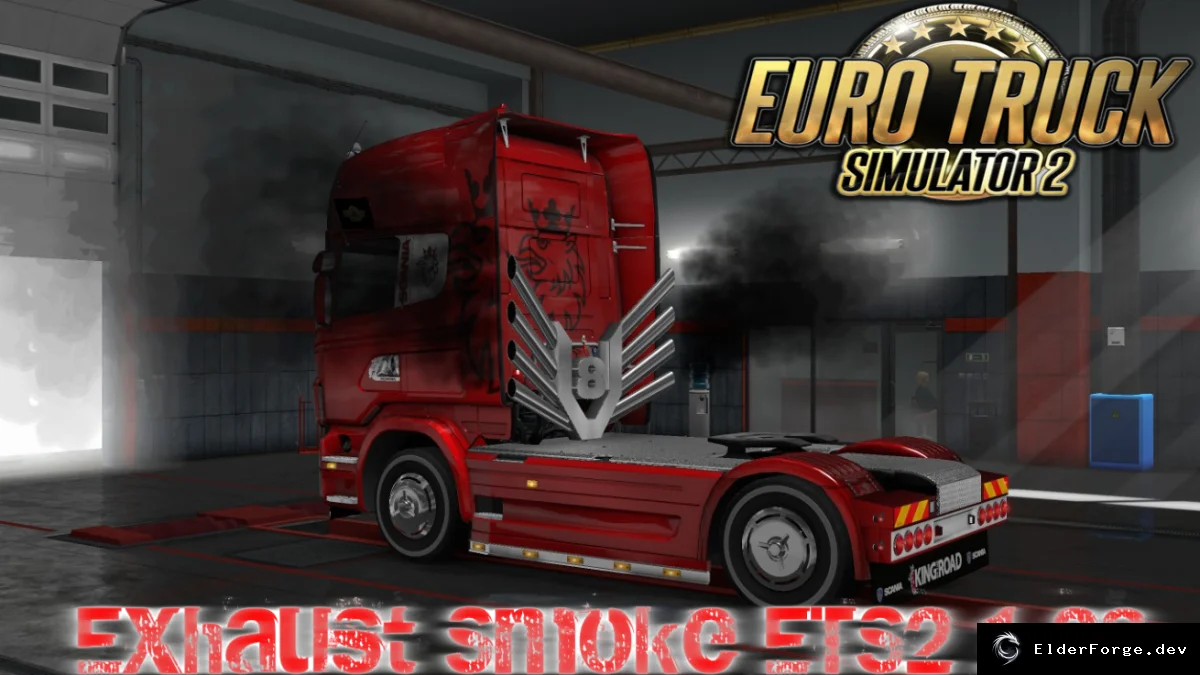 Обложка мода: Дым для всех грузовиков в Euro Truck Simulator 2 – реалистичный эффект