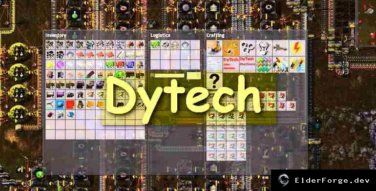 Обложка мода: Dytech – масштабный мод для Factorio с новыми технологиями и боями
