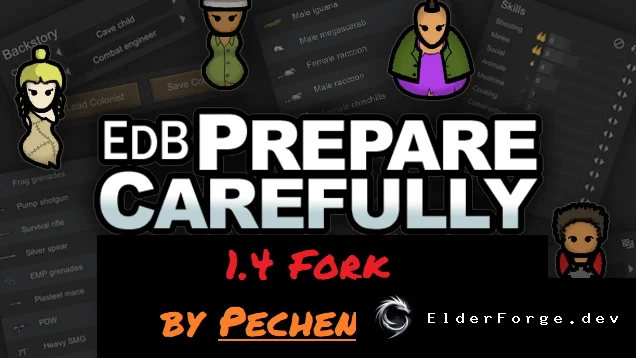 EdB Prepare Carefully – гибкая настройка колонистов в RimWorld 1.4